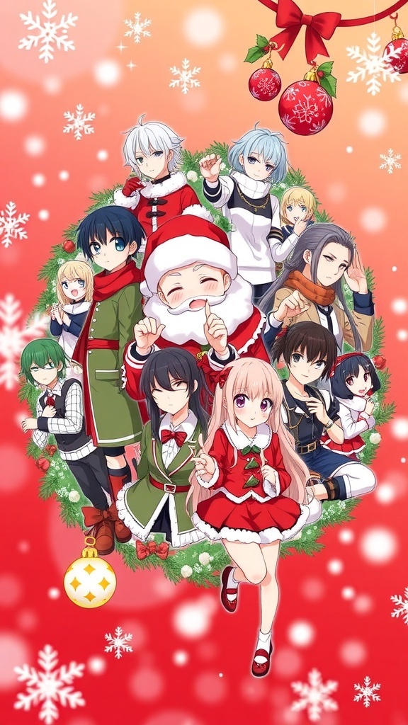 Christmas-themed profile pictures of Jujutsu Kaisen characters with festive decorations.